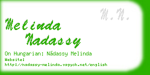 melinda nadassy business card